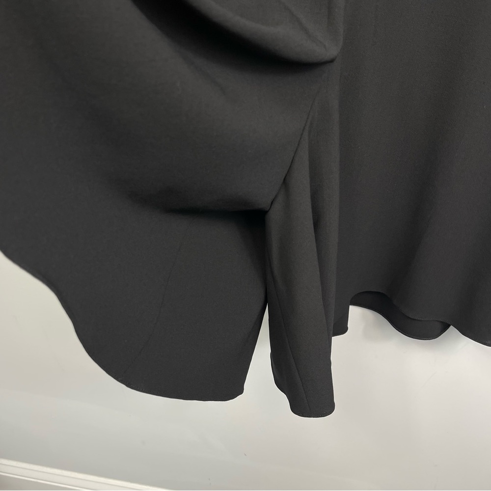 EMPORIO ARMANI Italy Wool Black V-Neck Romper Jumpsuit Dress Padded Shoulders 40 - Picture 11 of 15
